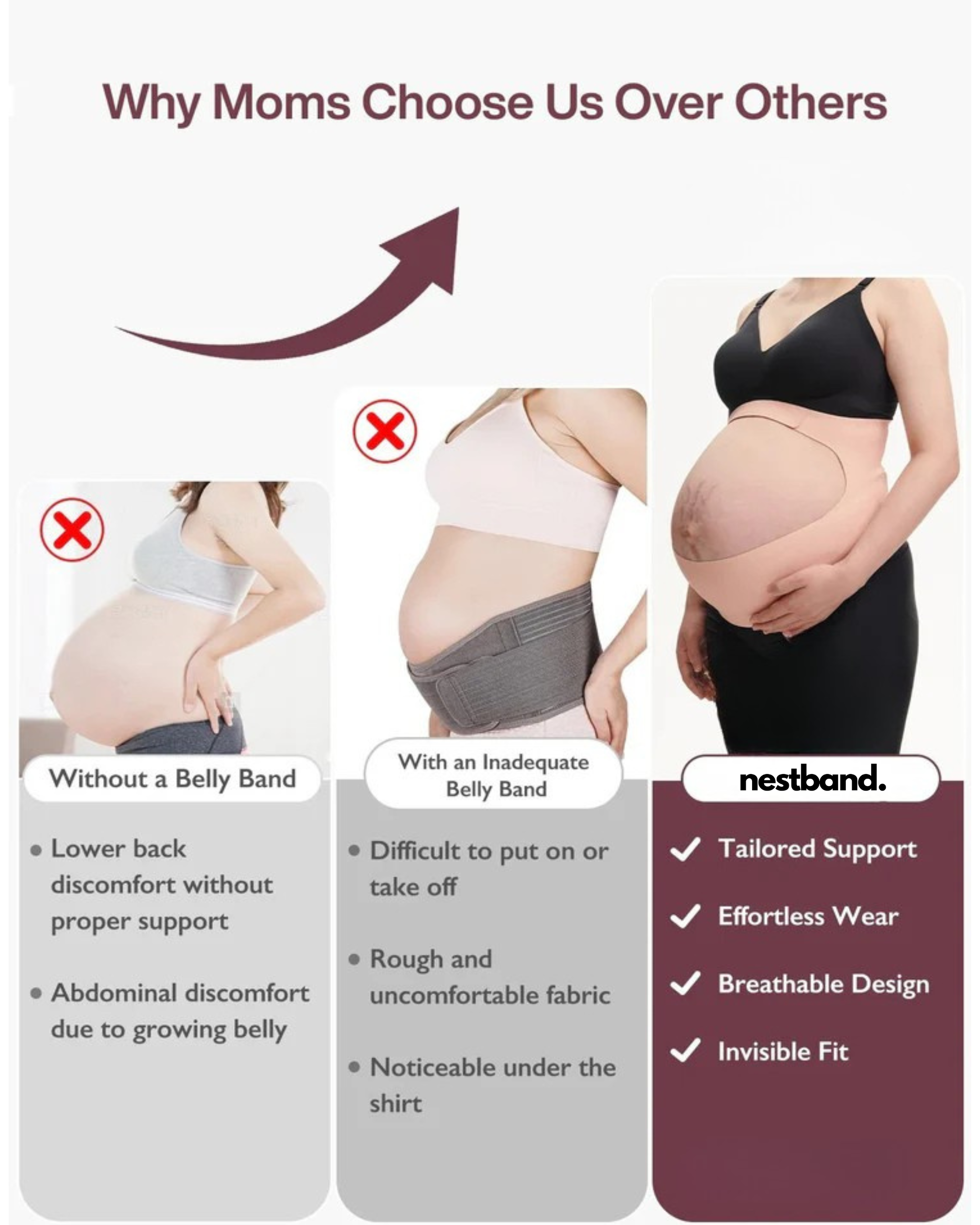 Nestband Maternity Support Band – Pain Relief & Comfort for Pregnancy